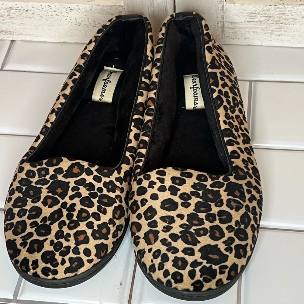 Dearfoams Leopard Print slippers